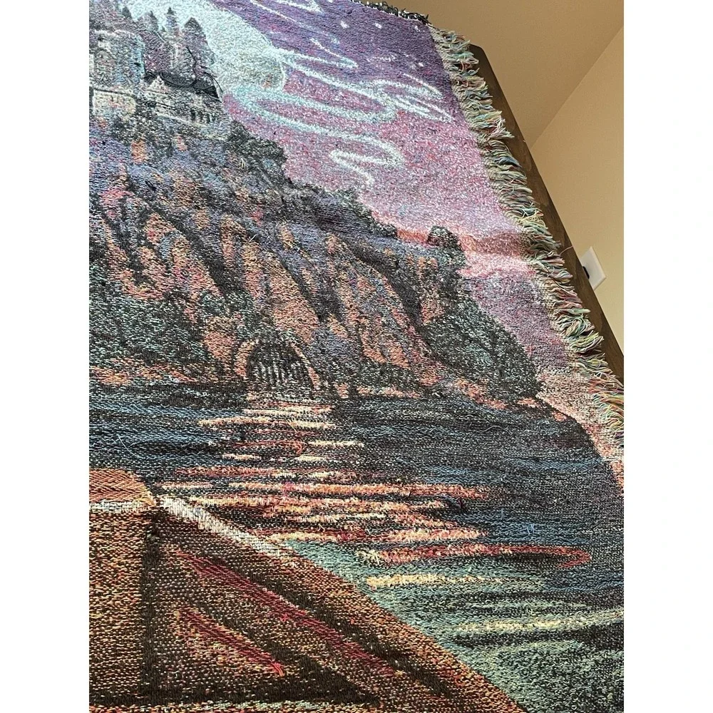 Harry Potter Journey To Hogwarts Pre-Movie Blanket Tapestry Afghan 2000 65x45
